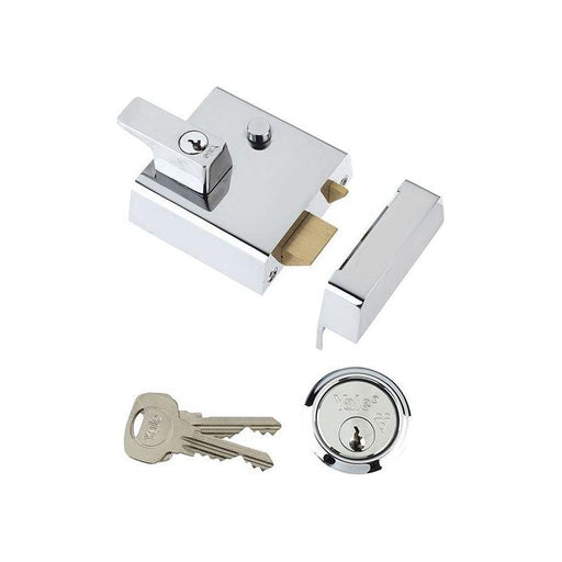 Yale Locks P2 Double Security Nightlatch 40mm Backset Chrome Finish Visi Yale Locks - NN4 Online
