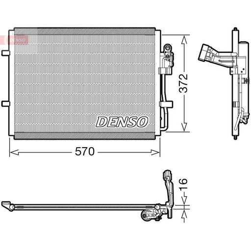 Denso Air Conditioning Condenser fits Mazda 3 2008-2013 1.6