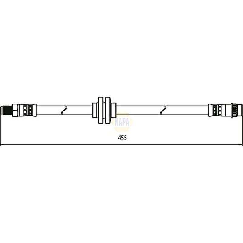 NAPA Brake Hydraulic Hose Line Front fits Renault Grand Scénic III 2009-2016