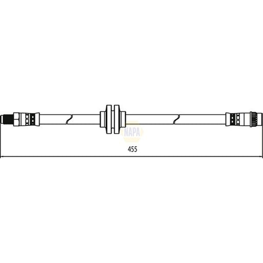 NAPA Brake Hydraulic Hose Line Front fits Renault Grand Scénic III 2009-2016