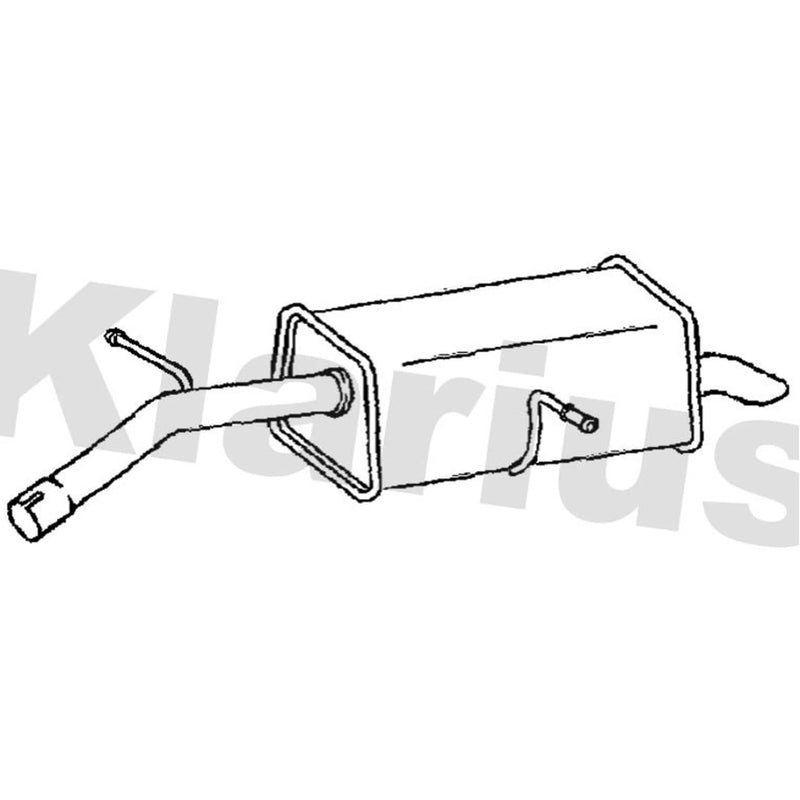 Klarius Box With Tail Pipe Rear fits Citroën C4 II 2013-2018 1.6