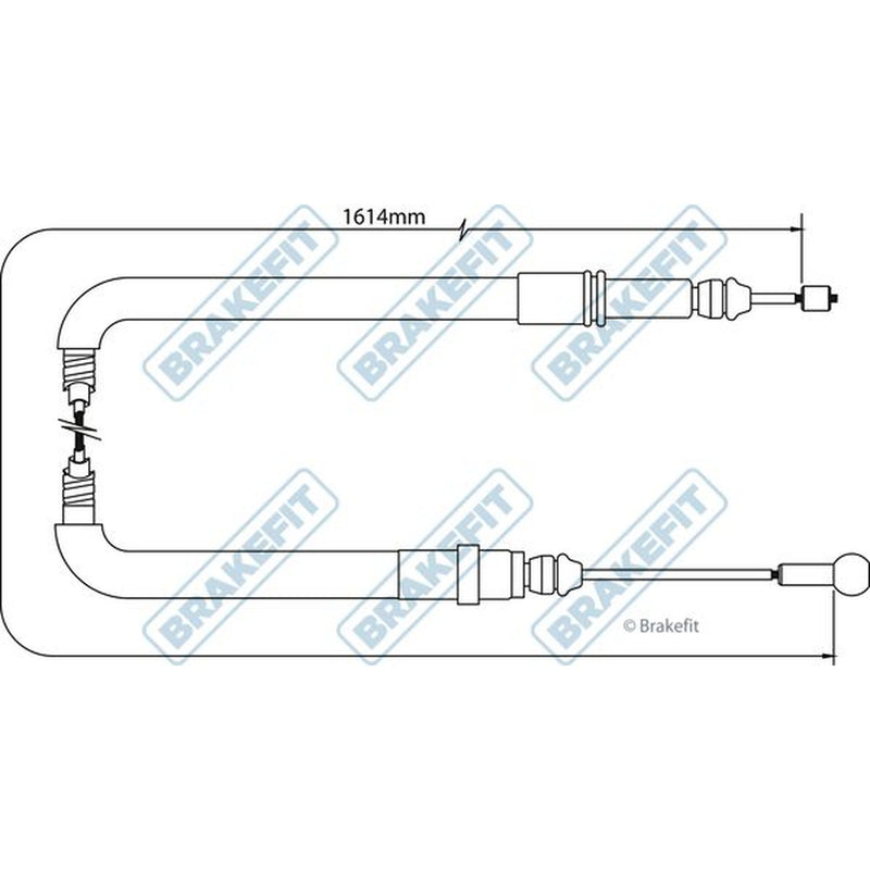 Apec Handbrake Cable Left Rear fits Citroën Dispatch II 2007-2016 1.6 2.0