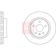 Apec 2 x Vented Rear Brake Discs DSK3428-x2