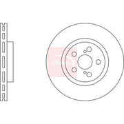 Apec Front Brake Vented Discs & Pads fits Toyota Avensis 2003-2008 2.0 2.4