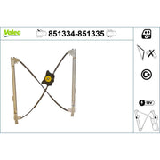 Valeo Electric Window Regulator Lifter Right Rear 851335