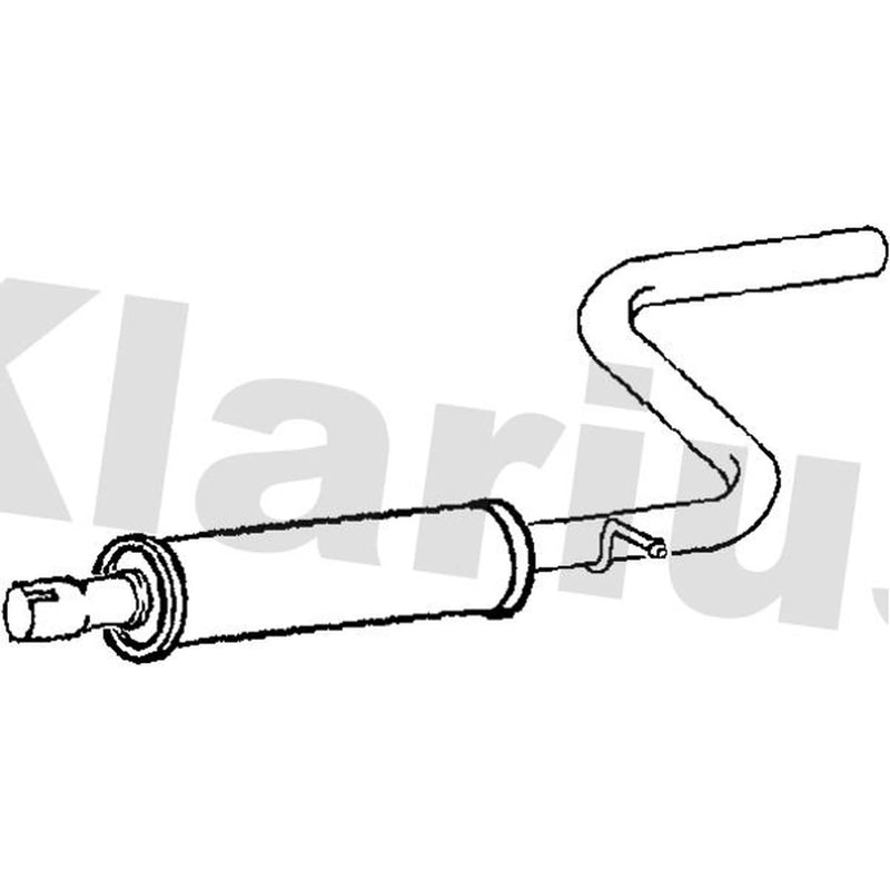 Klarius Box With Centre Pipe Centre fits VW Caddy III 2004-2010 1.4