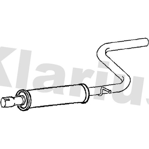 Klarius Box With Centre Pipe Centre fits VW Caddy III 2004-2010 1.4