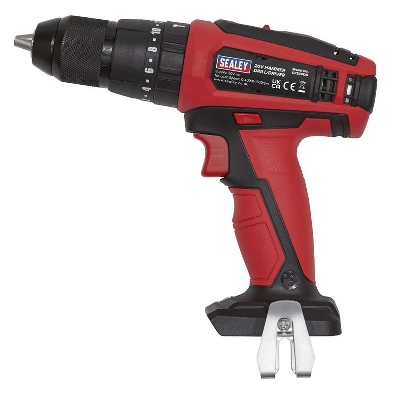 Sealey Combi Drill13mm 20V SV20 Series Body Only CP20VDD Sealey - Dynamic Drive