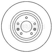 Borg & Beck Front Brake Vented Discs & Pads fits Mazda RX-8 2003-2012 1.3
