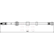 Apec Brake Hydraulic Hose Line Front fits Ford Focus II 2005-2012 2.5