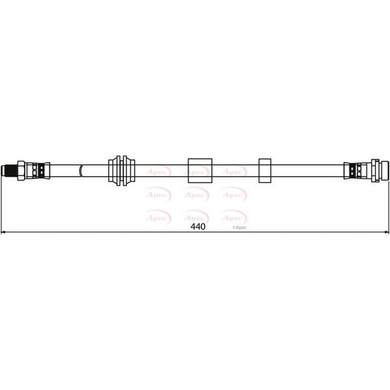Apec Brake Hydraulic Hose Line Front fits Ford Focus II 2005-2012 2.5