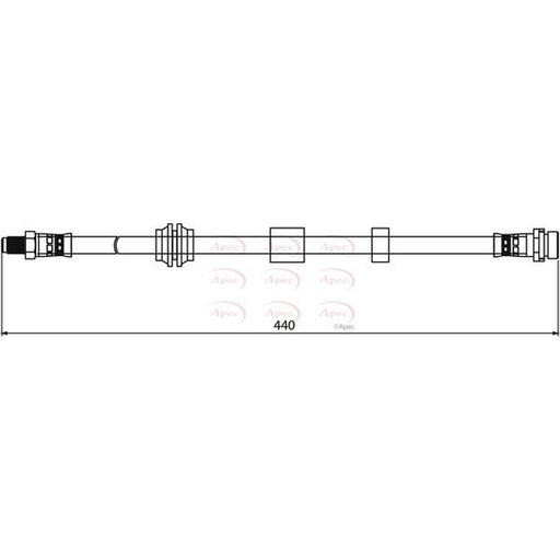Apec Brake Hydraulic Hose Line Front fits Ford Focus II 2005-2012 2.5