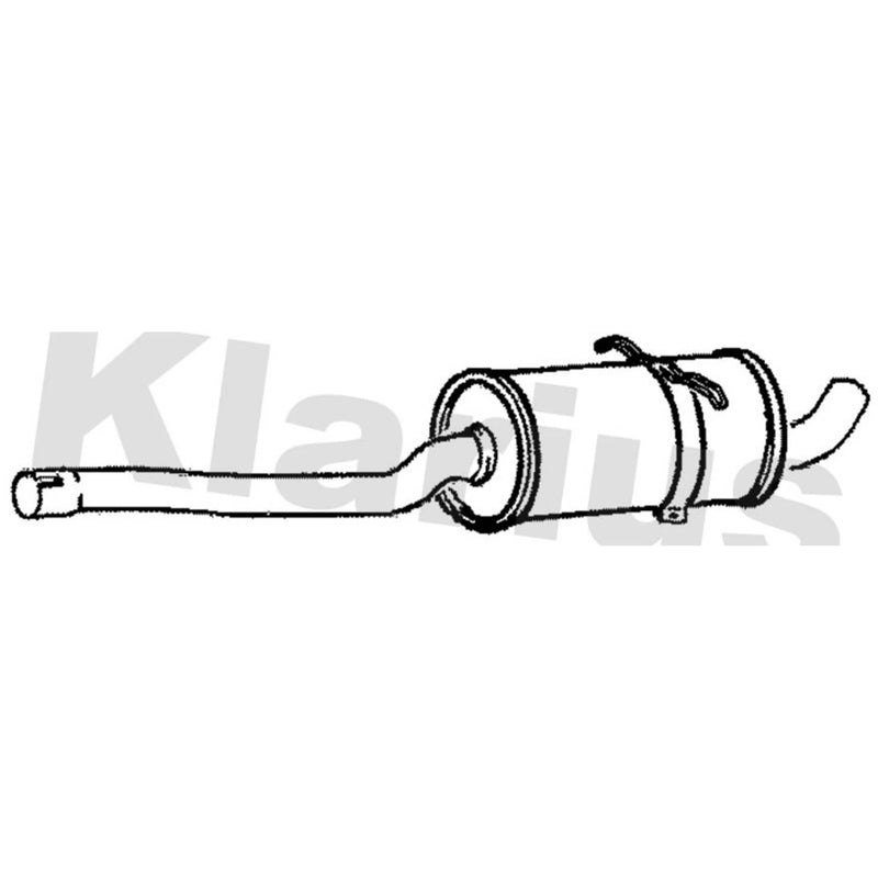 Klarius Box With Centre Pipe Centre fits Volvo 740 1984-1992 2.0 2.3