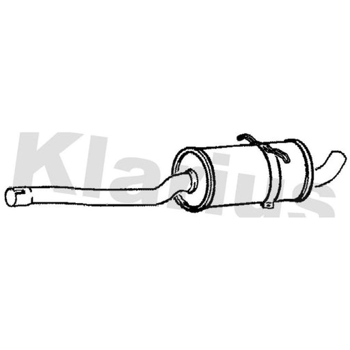 Klarius Box With Centre Pipe Centre fits Volvo 740 1984-1992 2.0 2.3
