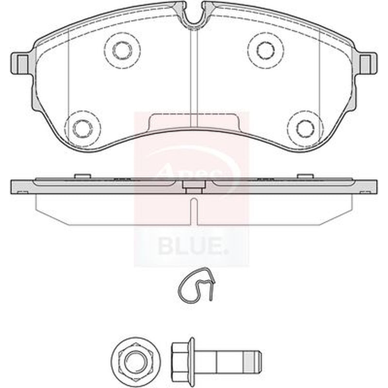 Apec Front Brake Pad Set fits Man Tge 2017-2024 2.0