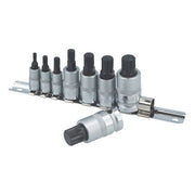 Laser Spline Socket Bit Set 1/4"D, 3/8"D, & 1/2"D 8pc 3266 Laser - Dynamic Drive