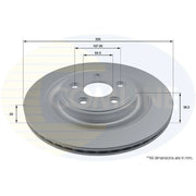 Comline Rear Brake Discs & Pads fits Jaguar Xf Sportbrake 2017 on 2.0