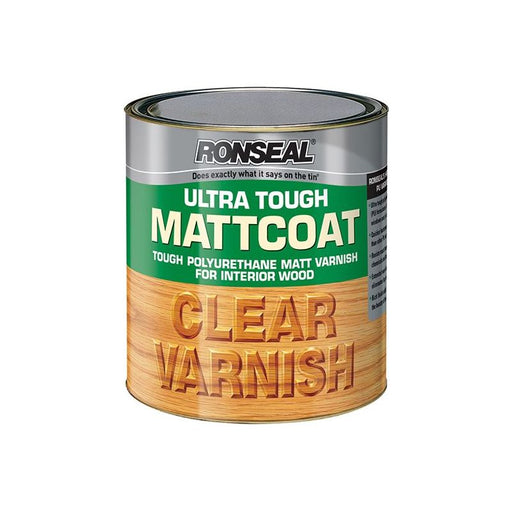 Ronseal Ultra Tough Internal Clear Mattcoat Varnish 250ml Ronseal - Dynamic Drive