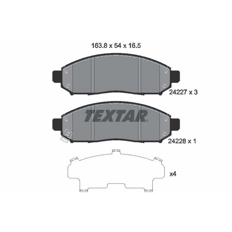 Textar Front Brake Pad Set 2422701