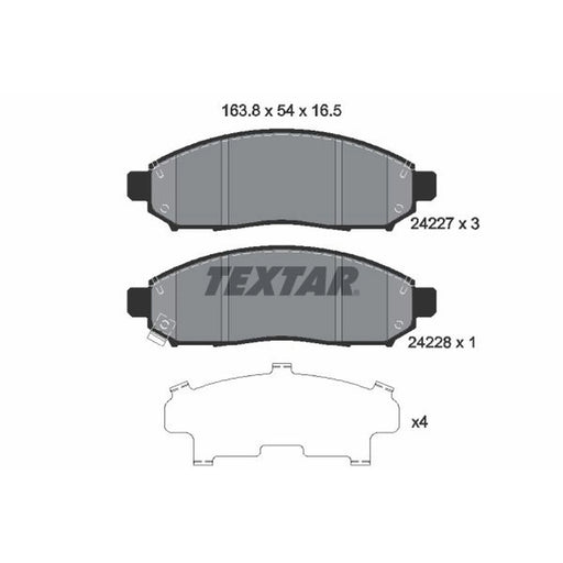 Textar Front Brake Pad Set 2422701