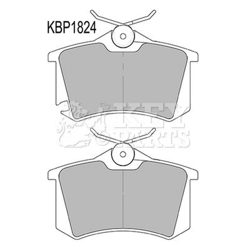 Key Parts 4 x Rear Brake Pad Set fits Seat Ibiza 2002-2009 1.4 1.8 1.9