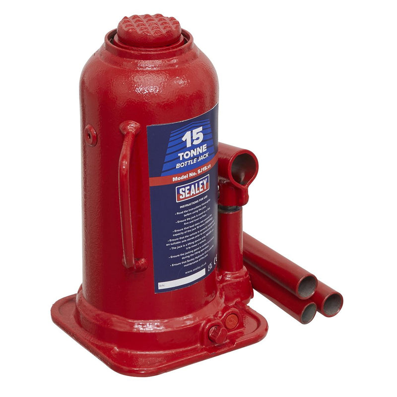 Sealey Bottle Jack 15 Tonne SJ15 Sealey - Dynamic Drive