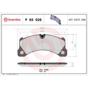 Brembo 4 x Front Brake Pad Set fits Porsche Cayenne 2010-2018 3.0 3.6 4.2 4.8