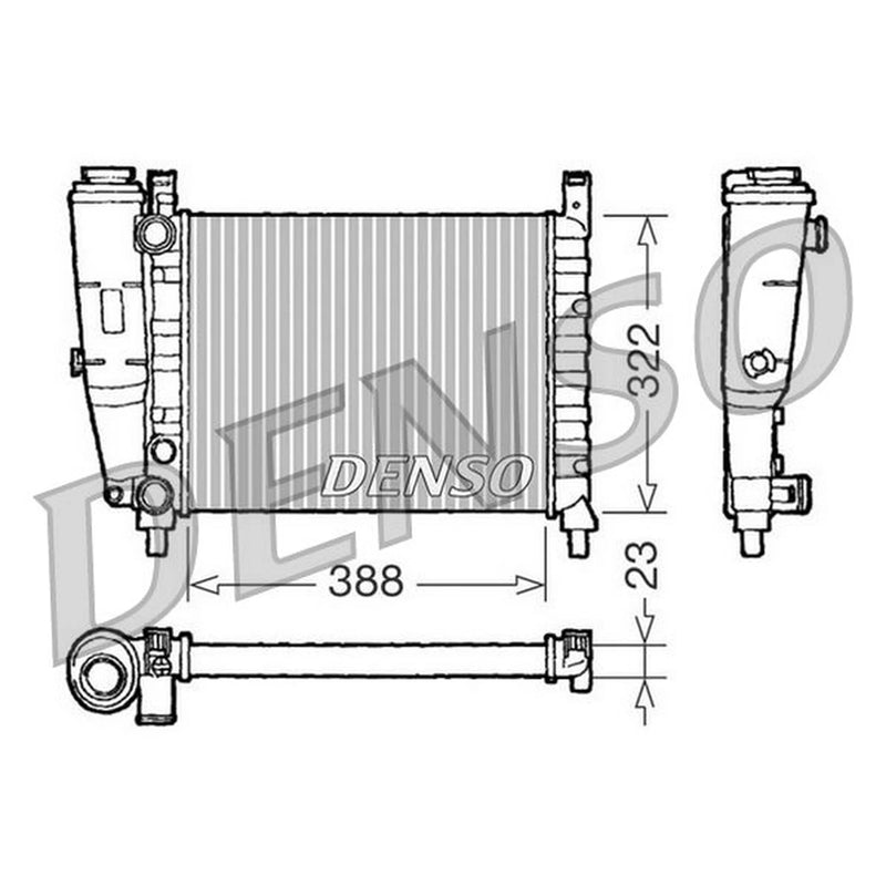 Denso Engine Radiator fits Fiat Uno 1983-1993 1.1
