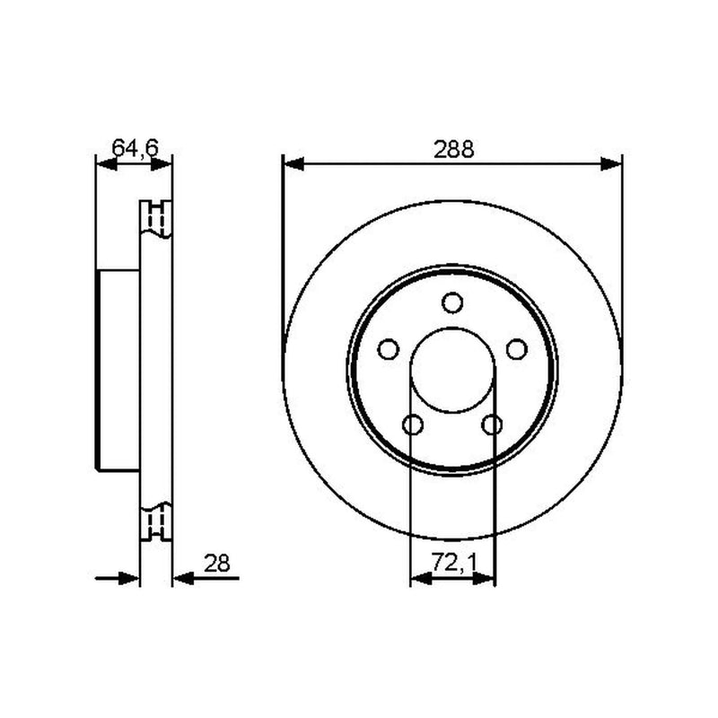 Bosch Front Brake Discs & Pads fits Jeep Cherokee 2001-2008 2.4 2.5 2.8 3.7