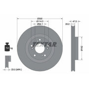 Textar 2 x Vented Front Brake Discs 92177903