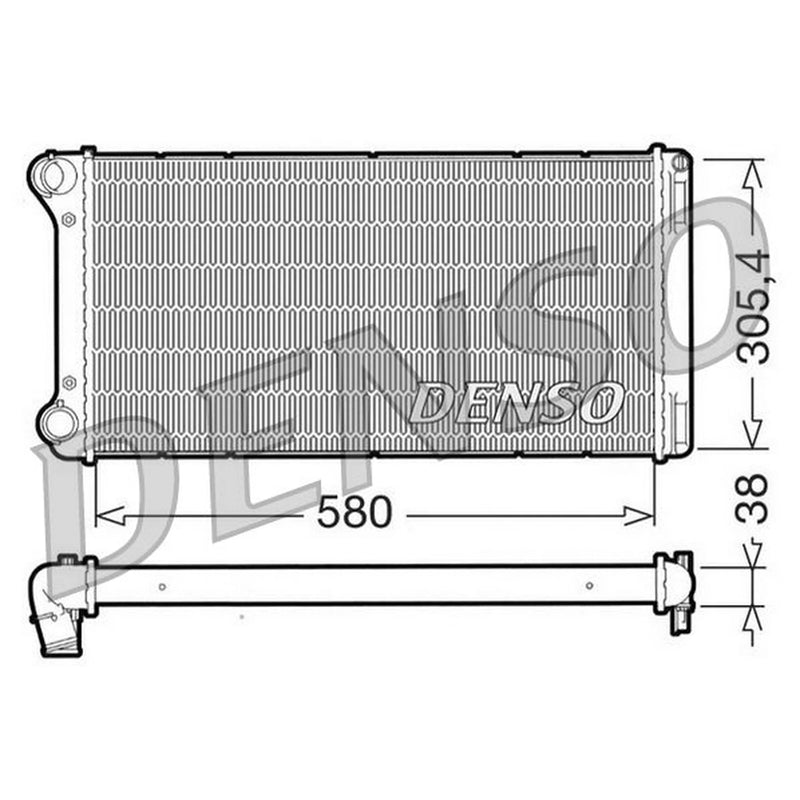 Denso Engine Radiator fits Fiat Idea 2004 on 1.9
