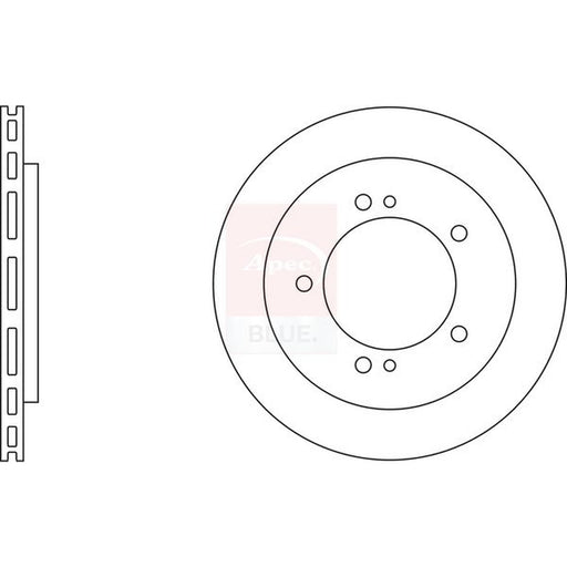 Apec 2 x Vented Brake Discs fits Suzuki Grand Vitara I 1998-2005 1.6