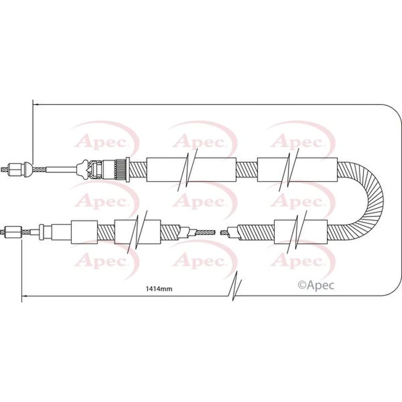 Apec Handbrake Cable Left Rear CAB1331