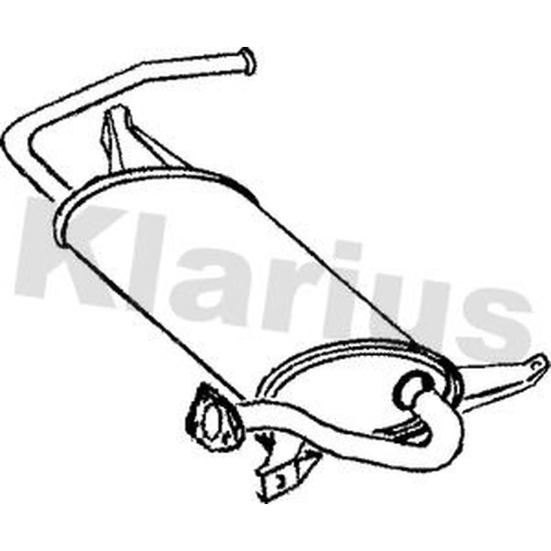 Klarius Box With Tail Pipe Rear fits Mitsubishi Colt 1992-2003 1.3 1.6