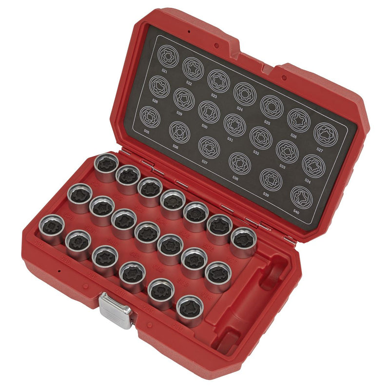 Sealey Locking Wheel Nut Key Set 20pc VAG SX219 Sealey - Dynamic Drive