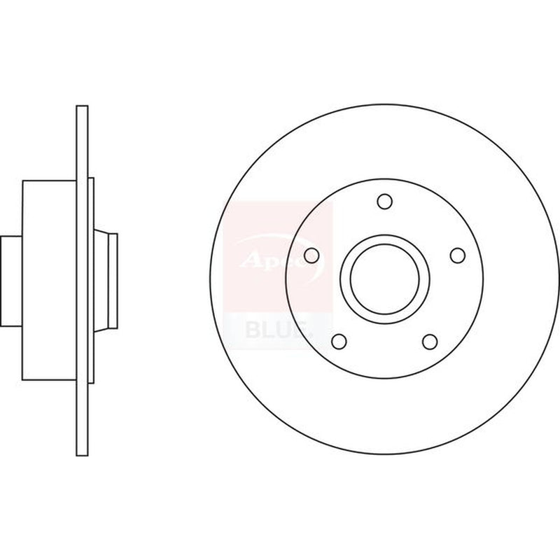 Apec Front & Rear Brake Discs & Pads fits Renault Megane III 2008-2015 1.6