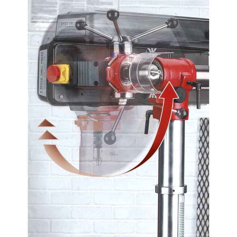 Sealey Radial Pillar Drill Bench 5-Speed 820mm Height 550W/230V GDM790BR Sealey - Dynamic Drive