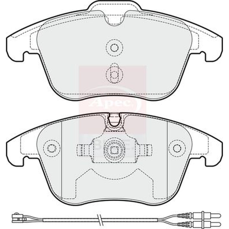 Apec Front Brake Pad Set fits Citroën C5 III 2008-2017 1.6 1.8 2.0