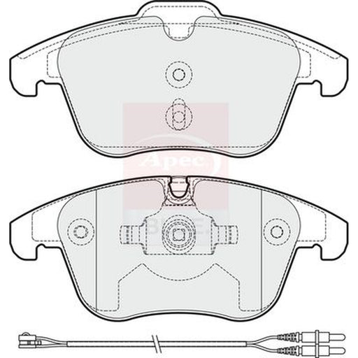 Apec Front Brake Pad Set fits Citroën C5 III 2008-2017 1.6 1.8 2.0