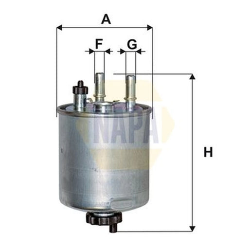 NAPA Fuel Filter Element fits Renault Kangoo / Grand Kangoo II 2008 on 1.5