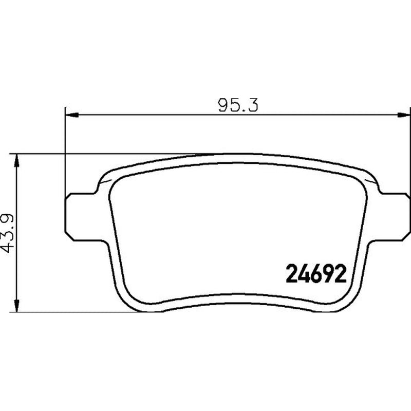 Mintex Rear Brake Pad Set fits Mercedes-Benz Citan Dualiner 2012-2021