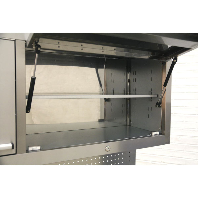 Sealey Mobile Stainless Steel Tool Cabinet 10 Drawer with Backboard & 2 Wall Cup Sealey - Dynamic Drive
