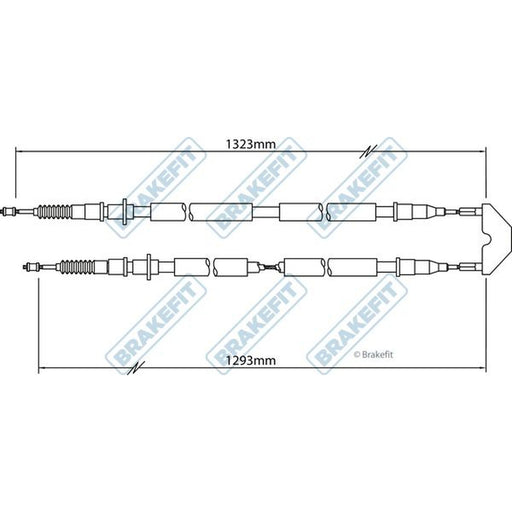 Apec Handbrake Cable Centre fits Opel Astra H 2004-2010 1.3 1.4 1.6 1.7 1.8