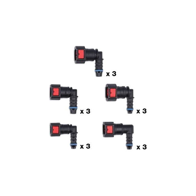 Connect Assorted 90 Angled AdBlue Quick Connectors 15pc 34228 Tool Connection - Dynamic Drive