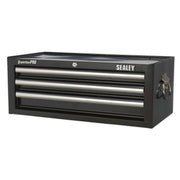Sealey Mid-Box 3 Drawer with Ball-Bearing Slides - Black Sealey  - Dynamic Drive