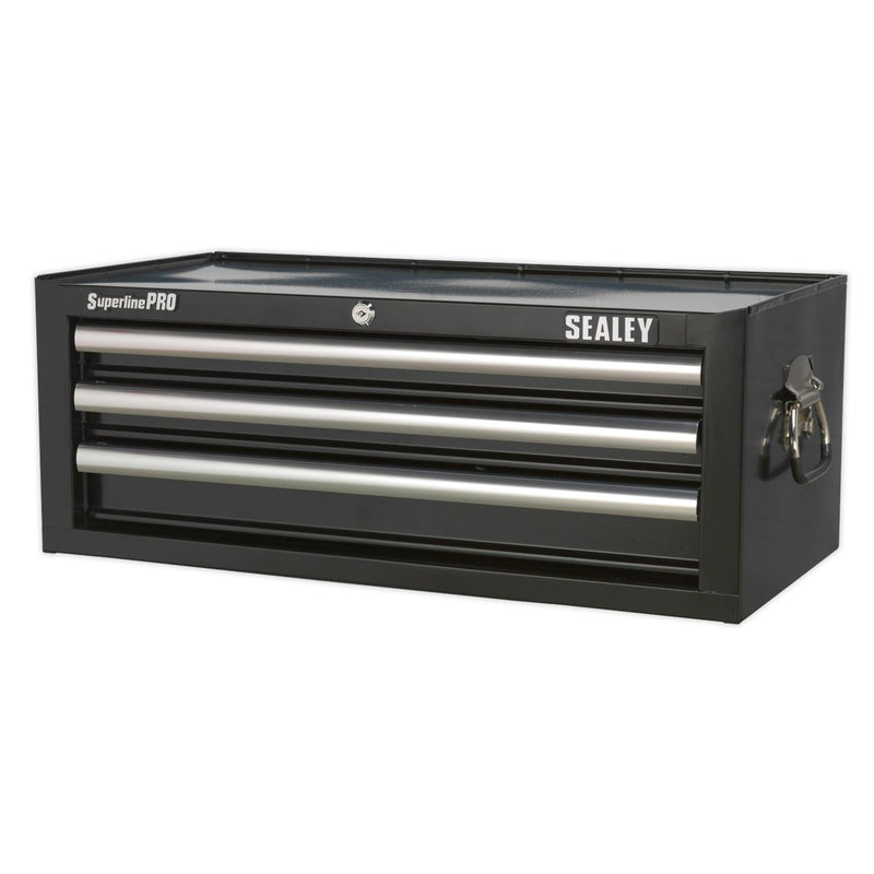 Sealey Mid-Box 3 Drawer with Ball-Bearing Slides - Black Sealey  - Dynamic Drive
