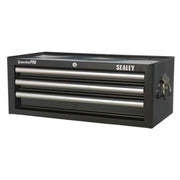 Sealey Mid-Box 3 Drawer with Ball-Bearing Slides Black AP33339B Sealey - Dynamic Drive