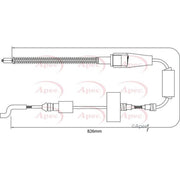 Apec Handbrake Cable Left Rear fits VW Transporter 1990-2003