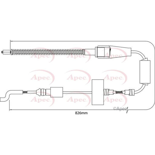 Apec Handbrake Cable Right Rear CAB1519