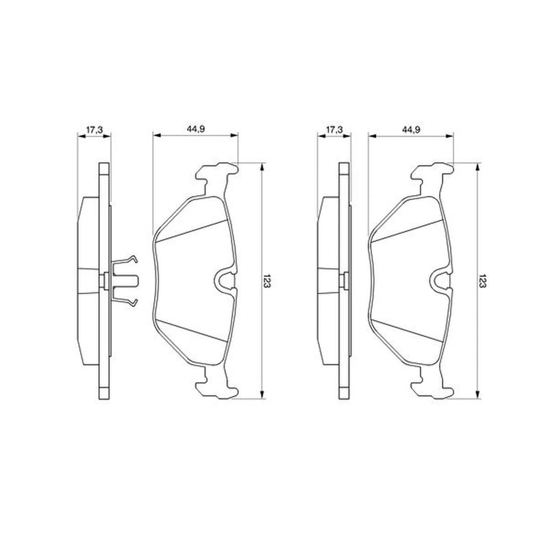 Bosch Front & Rear Pads fits BMW 3 1986-1993 2.3 2.5